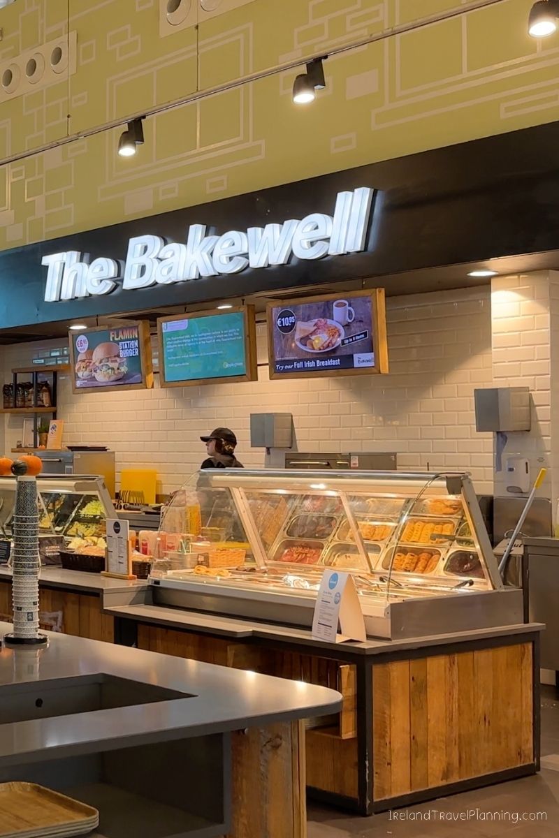 The Bakewell cafe in Ireland offers full Irish breakfast and other food options.