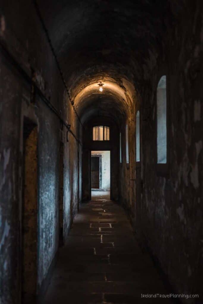 Kilmainham Gaol corridor, a free thing to do in Dublin.