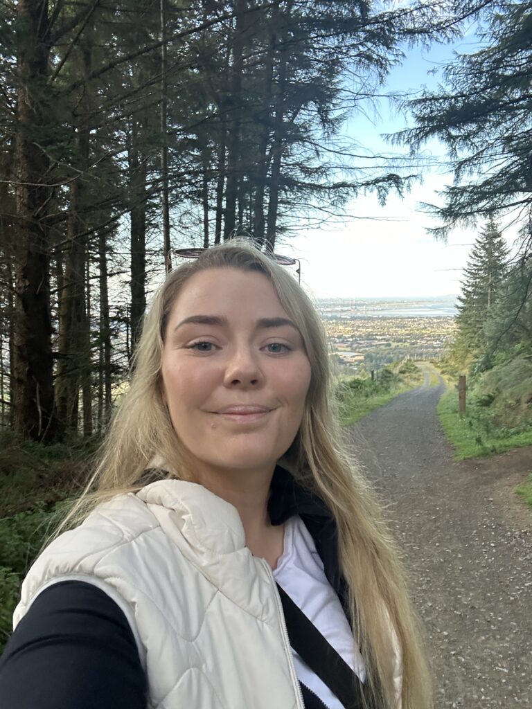 Woman on a scenic walk overlooking Dublin, a free Dublin activity