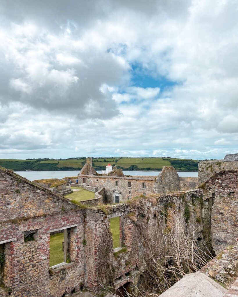 Charles Fort a ruin that sit on the coast of Ireland near Kinsale in Cork looking out at Harbour Views