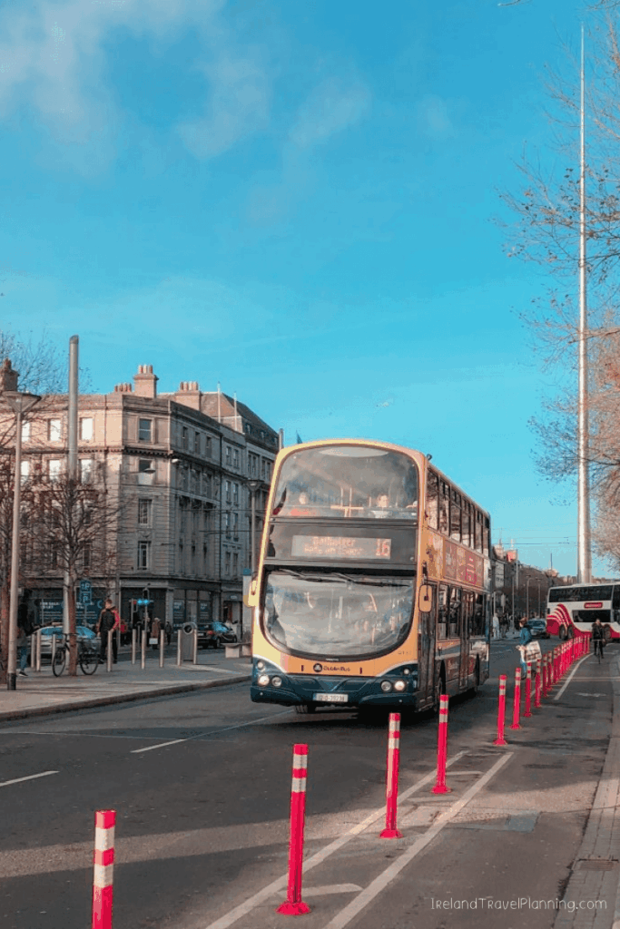 Dublin Bus double-decker on O'Connell Street, Ireland