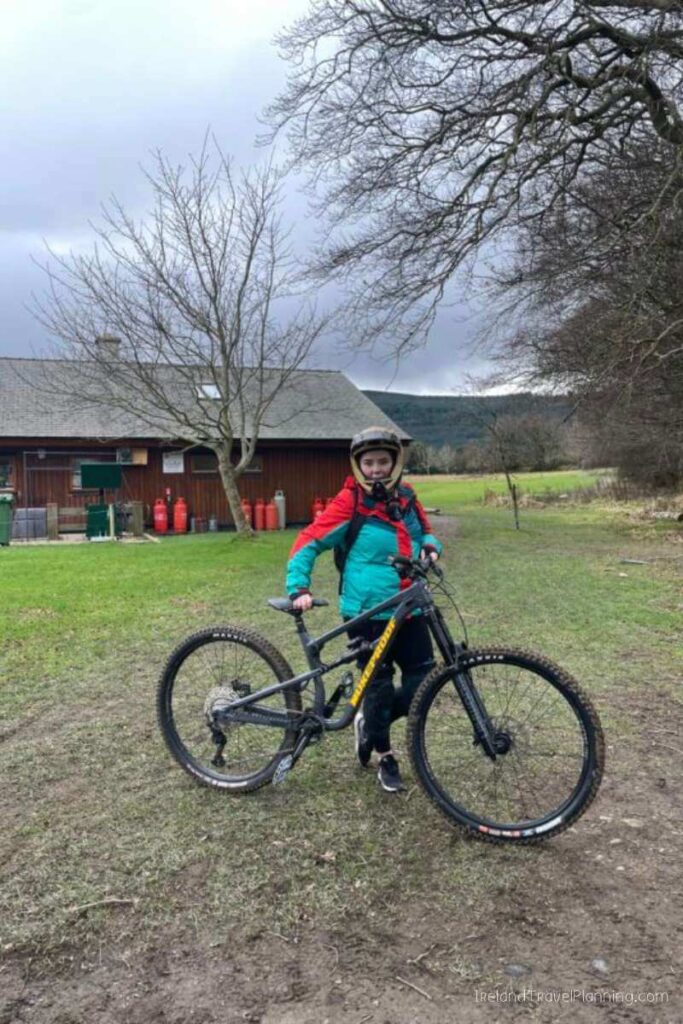 Child with mountain bike near Dublin hidden gem.