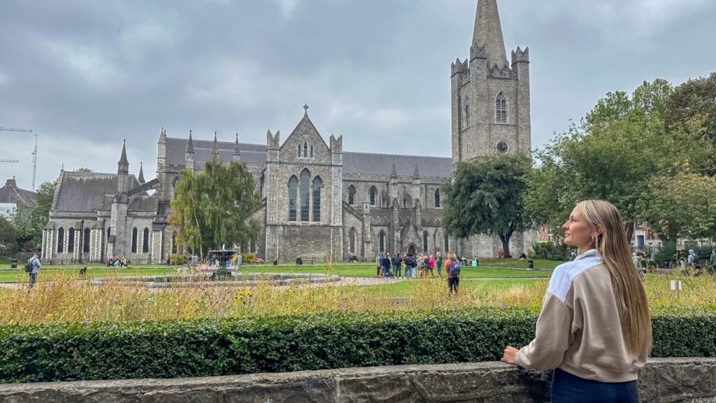 Woman at St. Patrick's Cathedral, Dublin. Dublin Pass blog image.