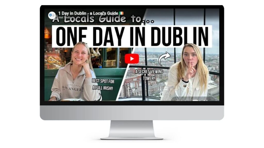 Video thumbnail for "One Day in Dublin: A Local's Guide". Travel vloggers share Dublin tips.