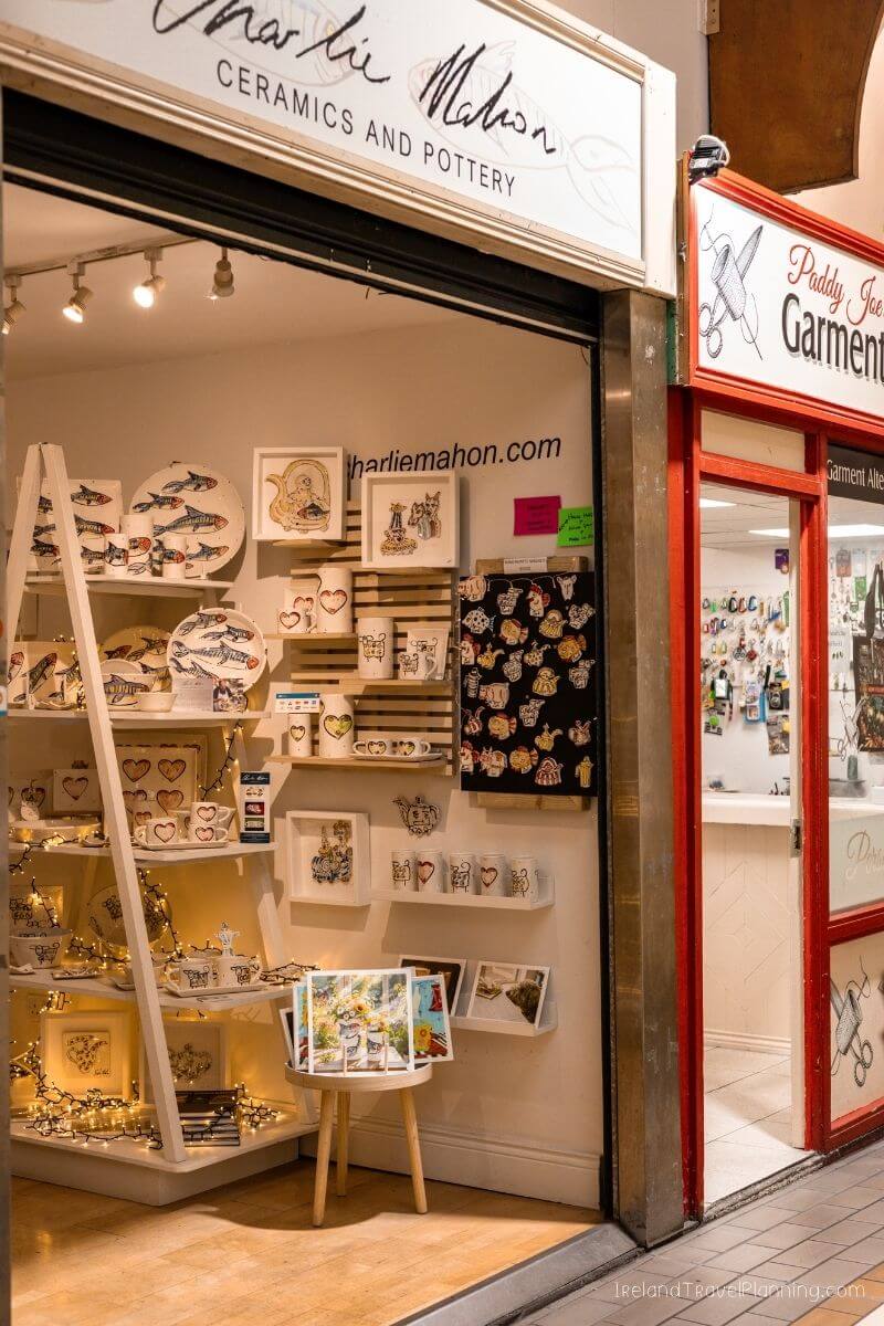 Shopfront of Charlie Mahon Ceramics and Pottery in Cork City
