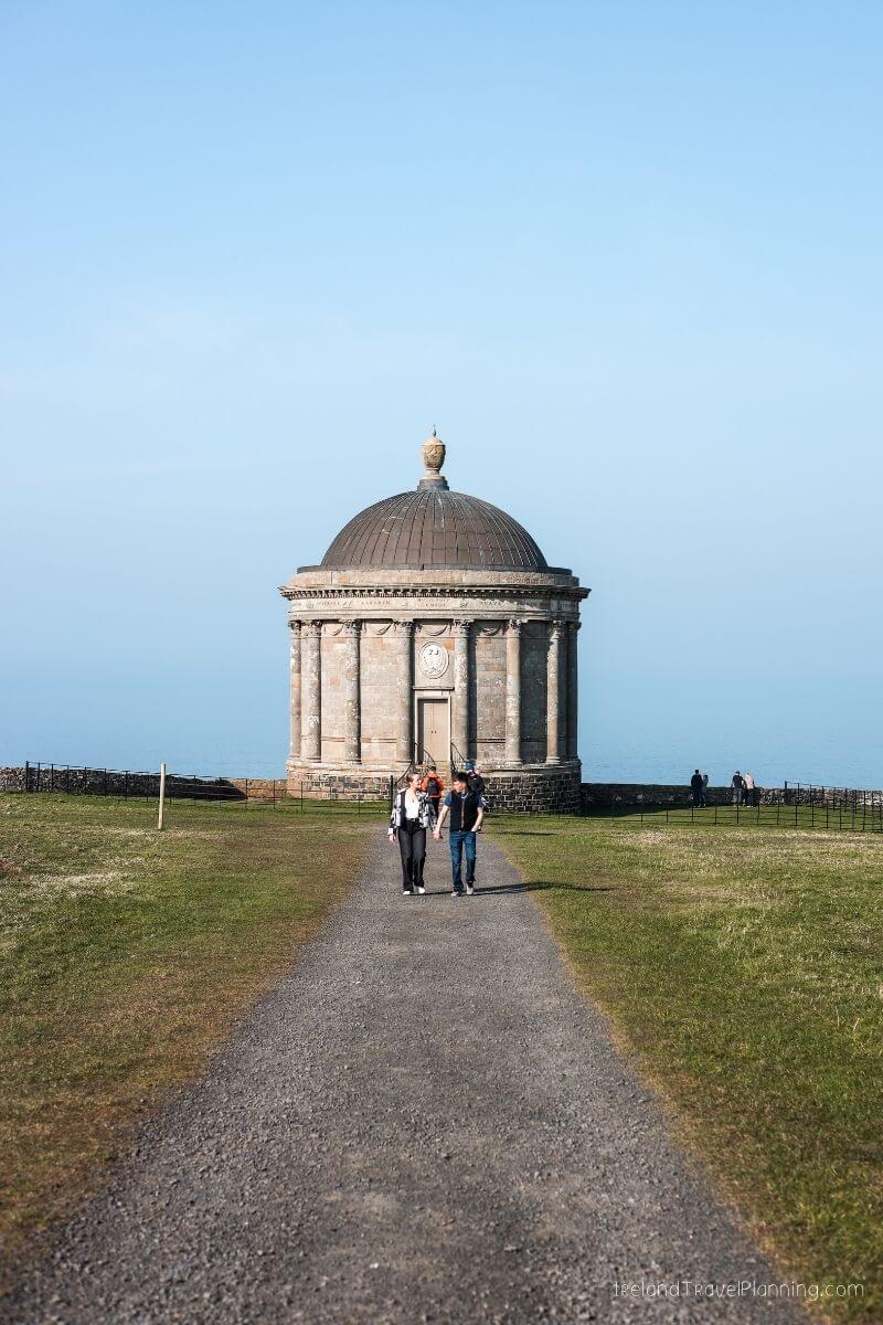Mussenden Temple, a hidden gem in Ireland, on a sunny day