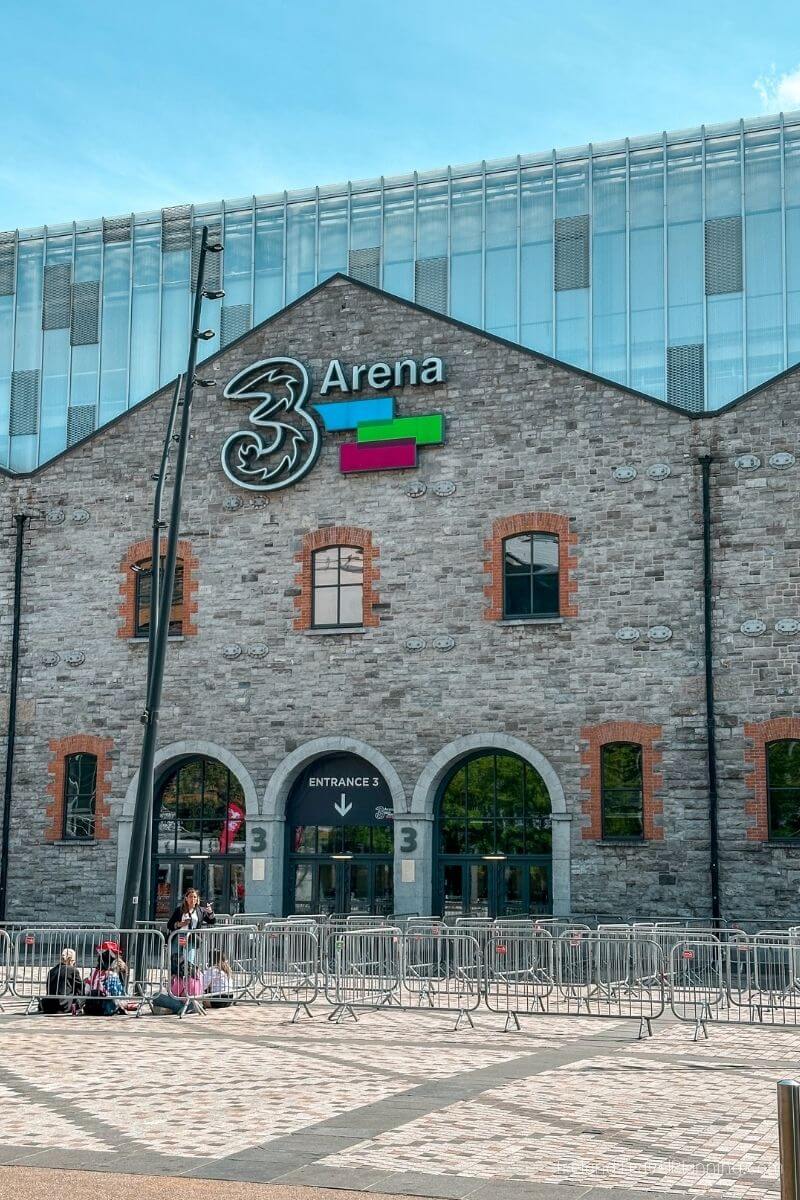 3 Arena Dublin entrance with people waiting outside