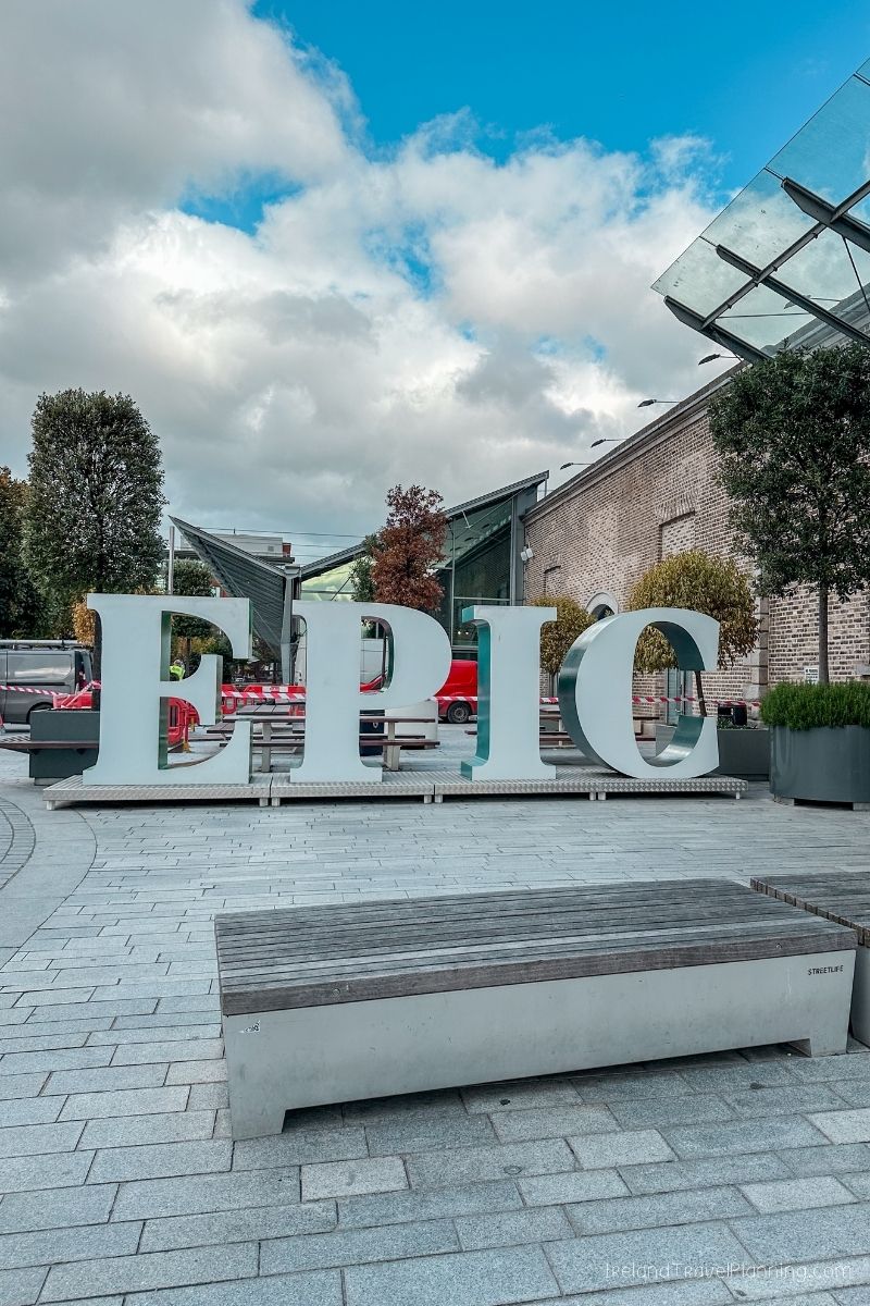 EPIC Dublin sign, a popular Ireland tourist attraction